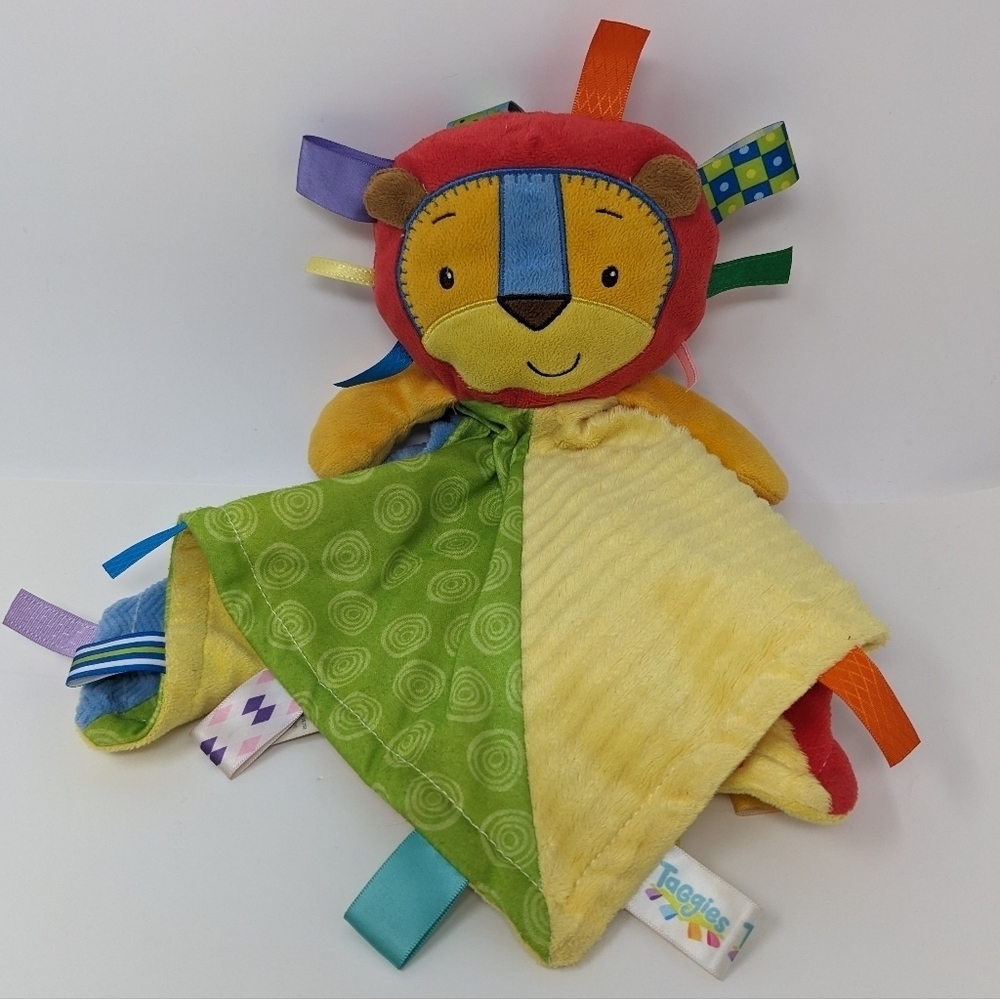 Taggies Lovey Lion Plush Baby Security Blanket Toy